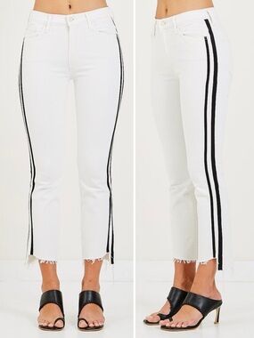MOTHER The Insider Crop Step Fray Jeans Whipping The Racer Sz 25 NWT